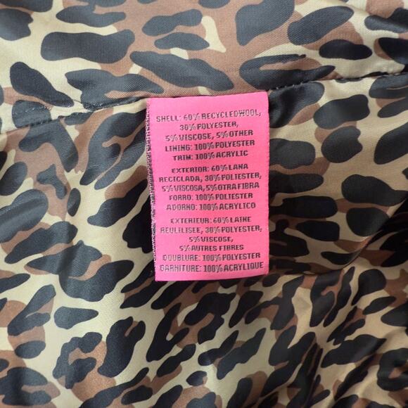 Betsey Johnson Women's Wool Blend Pea Coat Bow Y2K Gothcore Pin Up Rockabilly - Picture 4 of 6